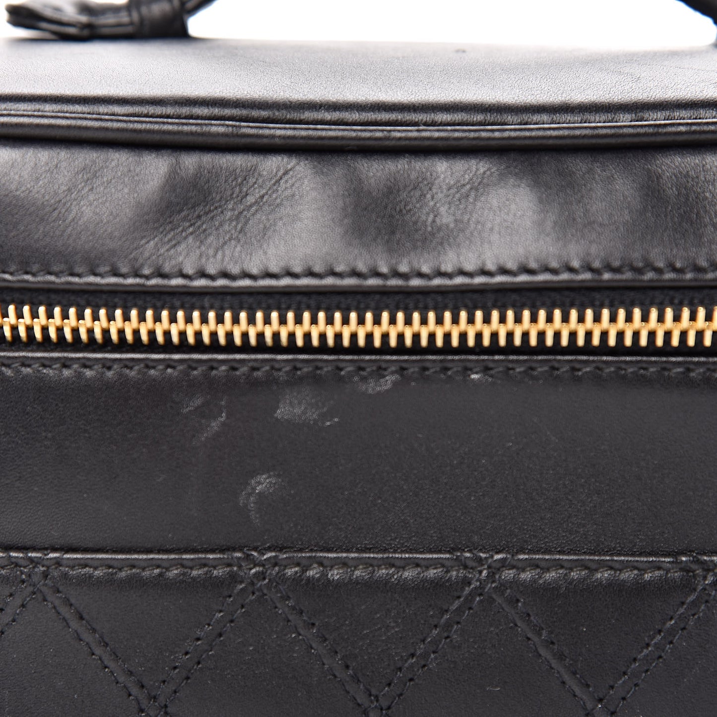 Calfskin Vanity Cosmetic Bag Black