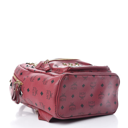 MCM Visetos Studded Small Stark M Backpack Scooter Red 4 of 10