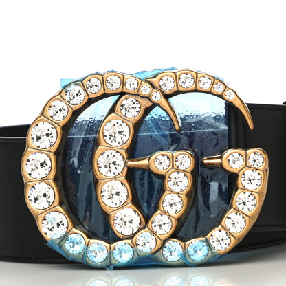 Gucci Calfskin Crystal Double G 55mm Belt 65 26 Black 3 of 7
