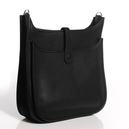 Hermes Taurillon Clemence Evelyne III GM Black 3 of 16