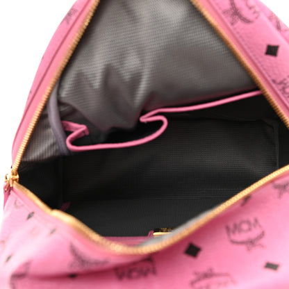 MCM Visetos Small Side Stud Stark Backpack Pink 4 of 9