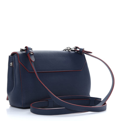 Louis Vuitton Calfskin Lockme II Chain Bag BB Marine Rouge 3 of 9