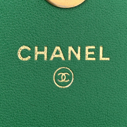Chanel Lambskin Quilted Chanel 19 Phone Holder With Chain Green 6 of 11