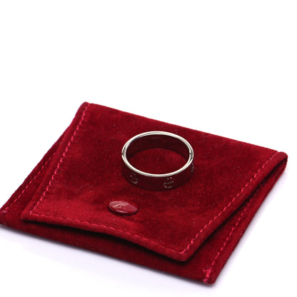 Cartier 18K White Gold 5.5mm LOVE Ring 60 9 5 of 5