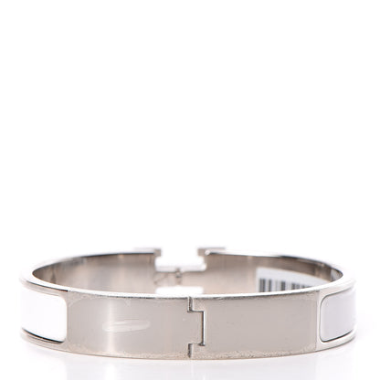 Hermes Enamel Narrow Clic Clac H Bracelet GM White 3 of 6