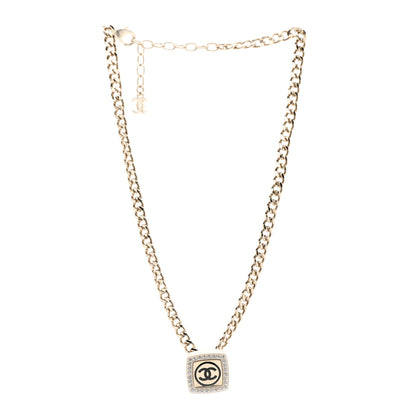 Chanel Metal Crystal CC Square Choker Gold 3 of 5
