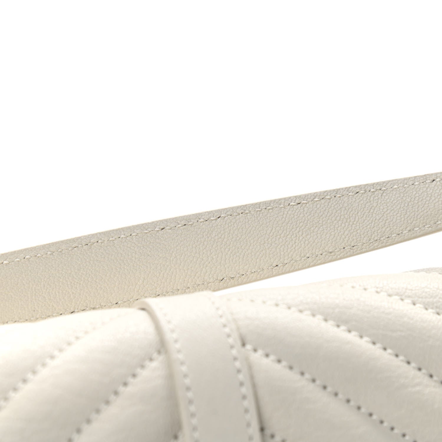 Saint Laurent Sheepskin Matelasse Chevron Monogram Medium College Bag Crema Soft 8 of 12