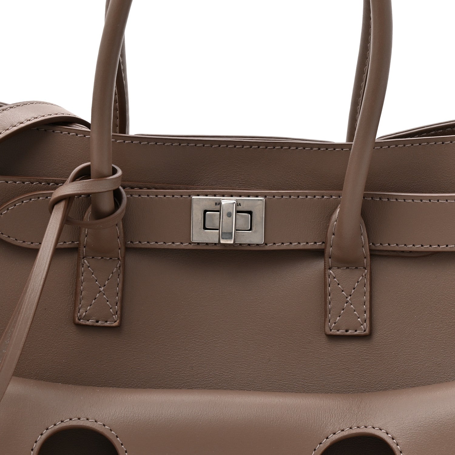 Balenciaga Smooth Calfskin Small Bel Air Carry All Bag Taupe 8 of 10