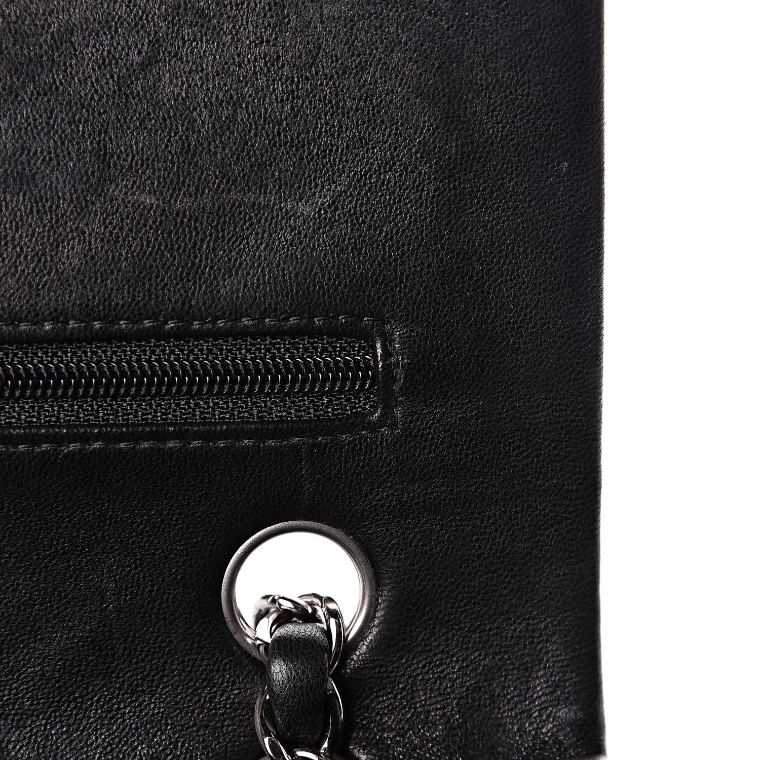 Chanel Lambskin Quilted Medium Double Flap Black 9 of 13