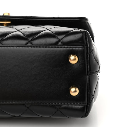 Chanel Calfskin Quilted Mini Coco Handle Flap Black 10 of 11
