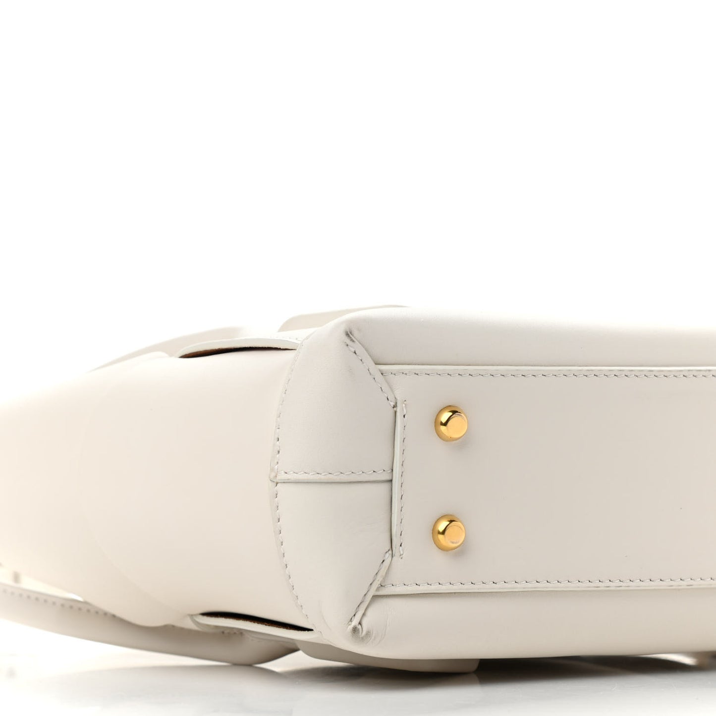 French Calfskin Maxi Intrecciato Small Arco Bianco