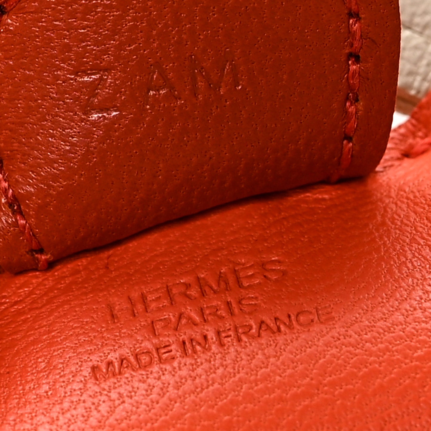 Milo Lambskin Grigri Rodeo Horse Bag Charm PM Orange Poppy Craie Terre Battue