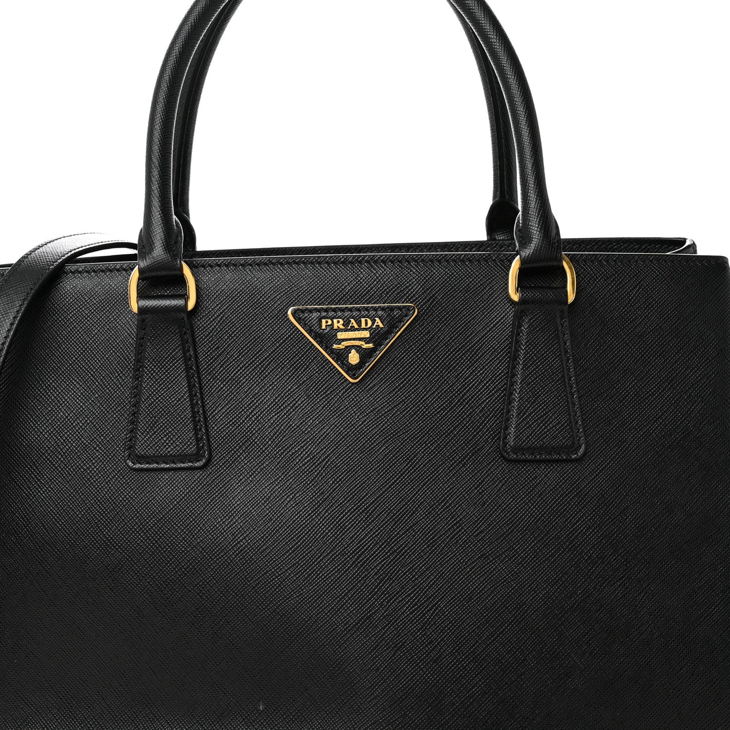 Saffiano Lux Medium Tote Black
