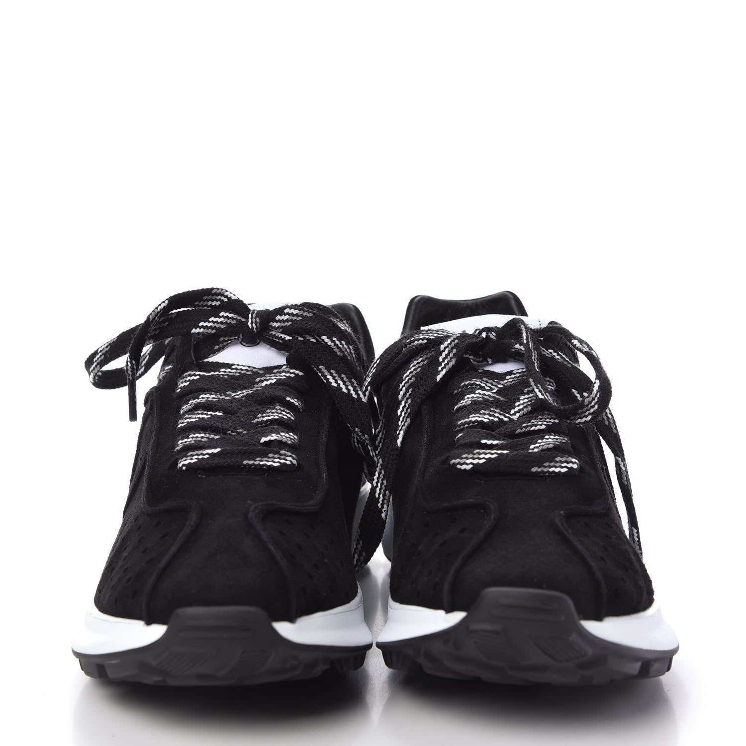 Chanel Suede Goatskin CC Sneakers 36.5 Black 2 of 10