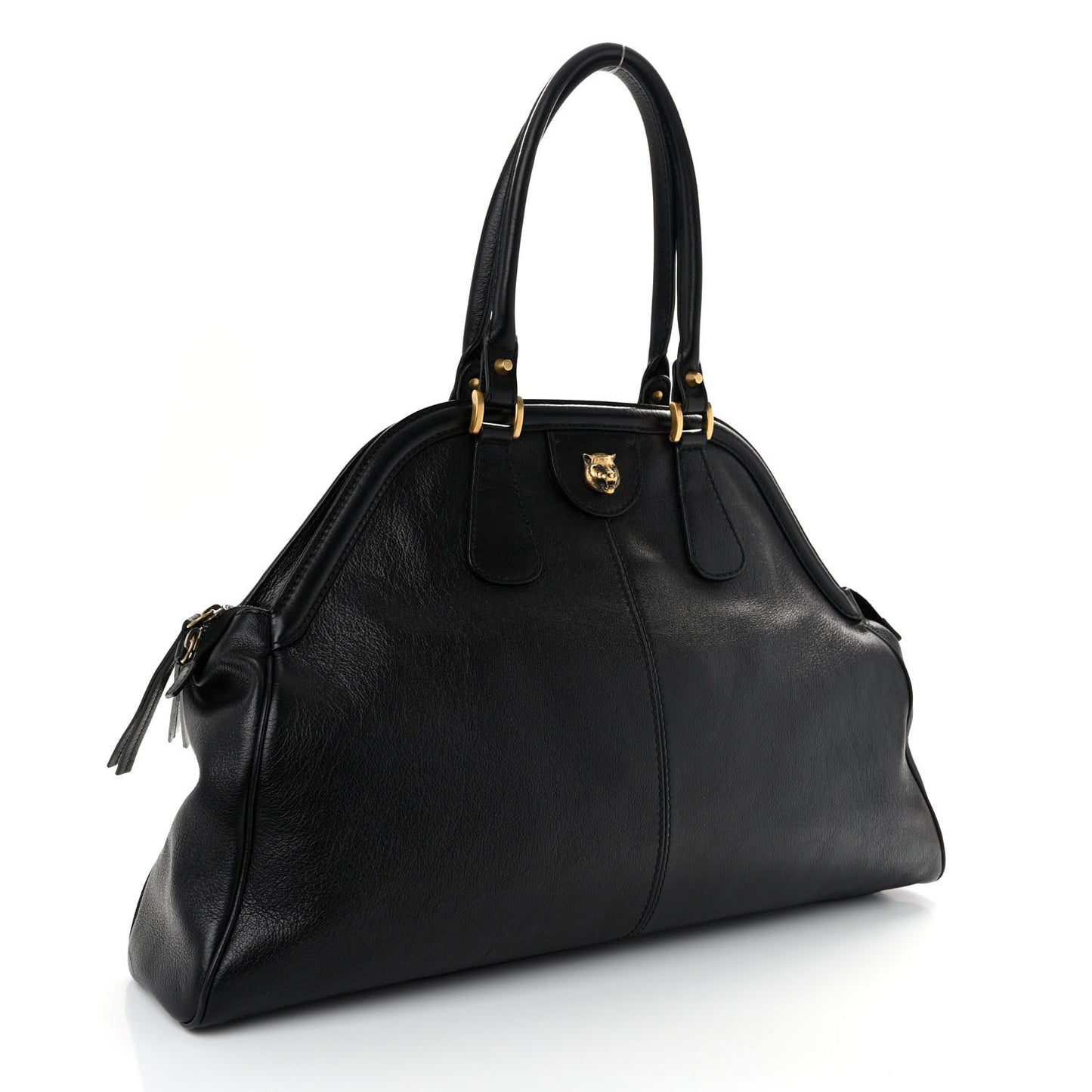 Calfskin Large Re(Belle) Top Handle Bag Black