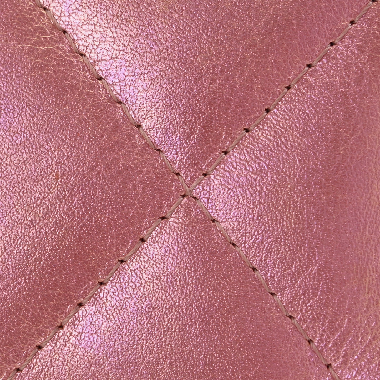 Iridescent Calfskin Quilted Chanel 19 Card Holder Pink