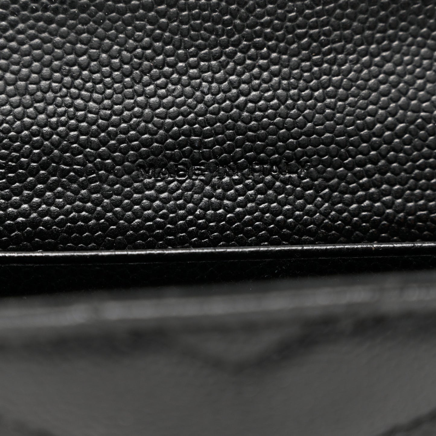 Grain De Poudre Matelasse Chevron Small Monogram Envelope Wallet Black