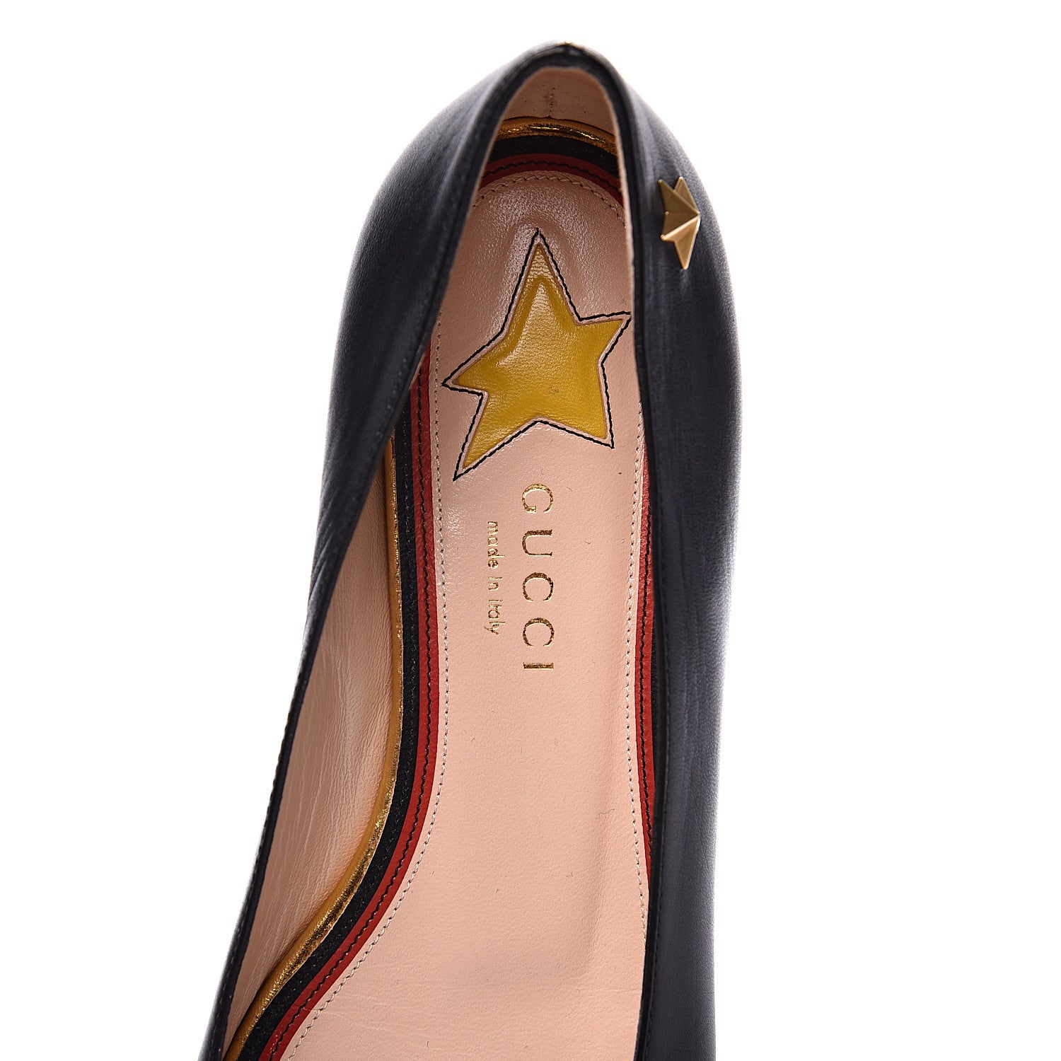Gucci Calfskin Web Bow Ballerina Flats 36 Black 6 of 11