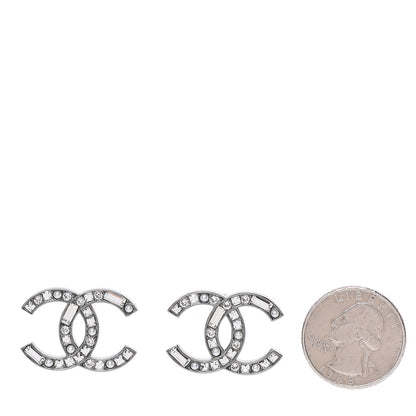Chanel Baguette Crystal Pearl CC Bright Young Things Earrings Ruthenium 2 of 5