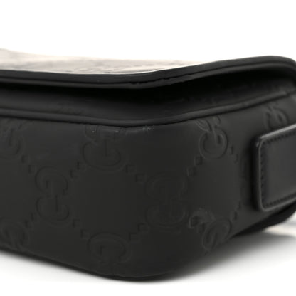 Gucci Rubber Effect Calfskin GG Mini Messenger Bag Black 10 of 10