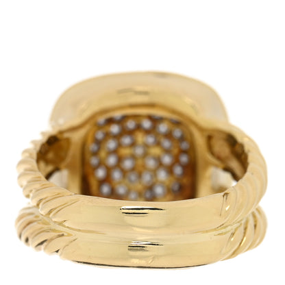 David Yurman 18K Yellow Gold Diamond 11mm Pave Albion Ring 54 6.75 3 of 4