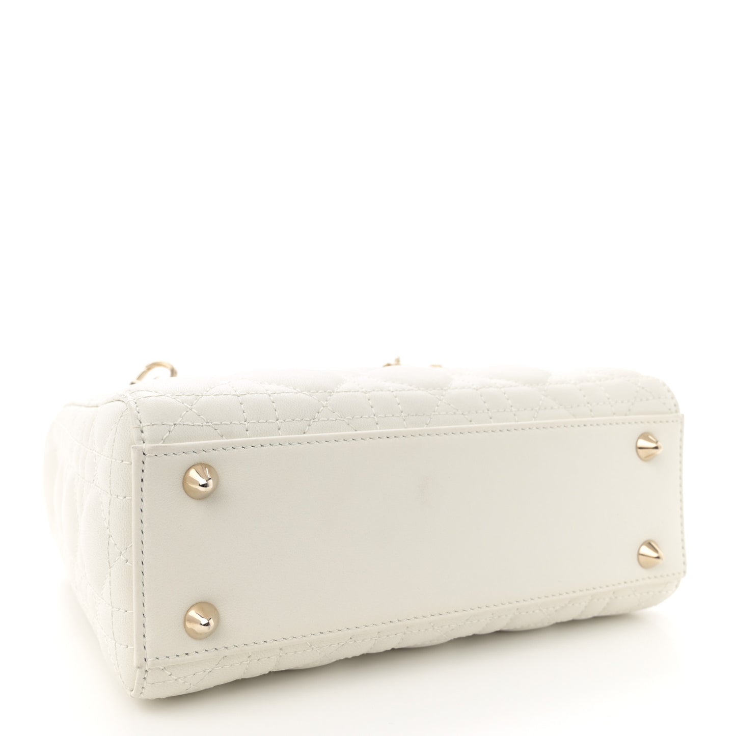 Lambskin Cannage Small My ABCDior Lady Dior White