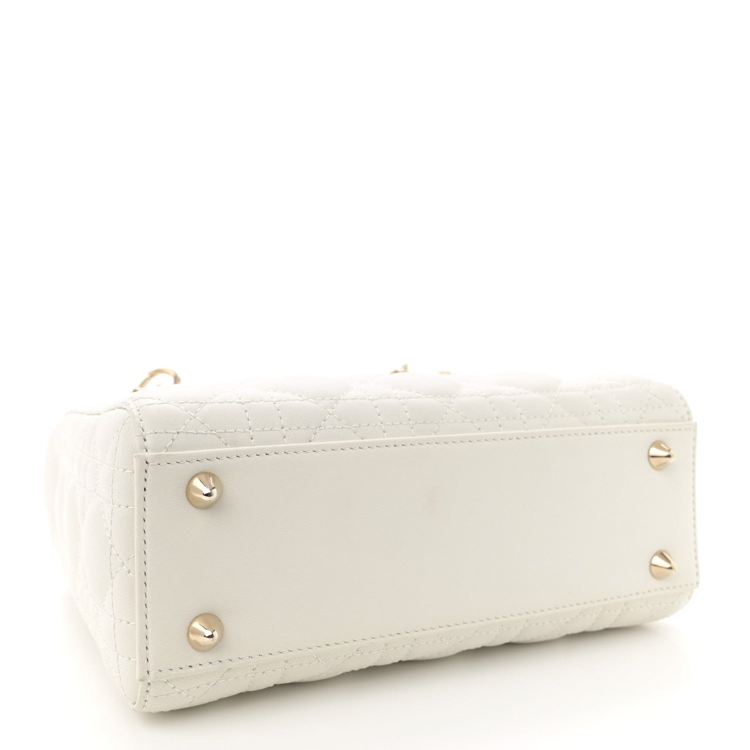 Christian Dior Lambskin Cannage Small My ABCDior Lady Dior White 4 of 15