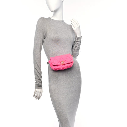 Chanel Jersey Quilted Chanel 19 Waist Bag Pink 3 of 10