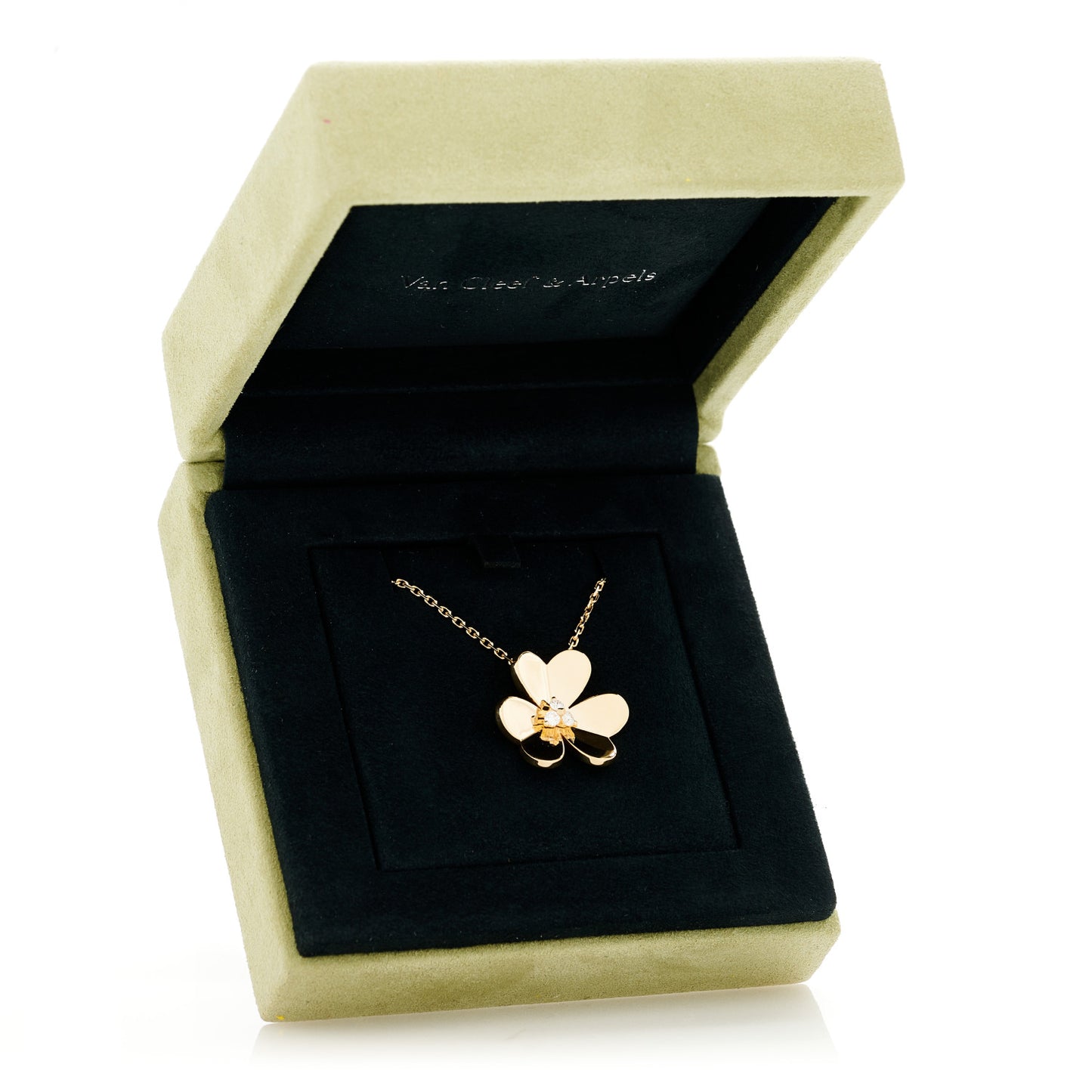 18K Yellow Gold Diamond Large Frivole Pendant Necklace