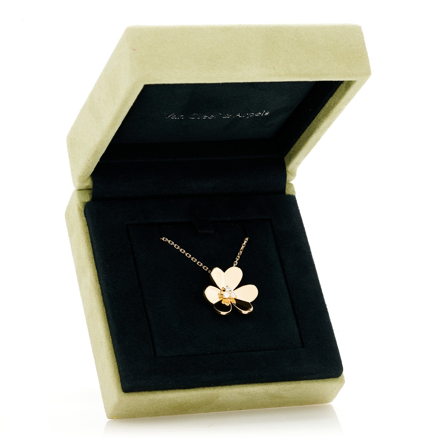 Van Cleef & Arpels 18K Yellow Gold Diamond Large Frivole Pendant Necklace 5 of 5