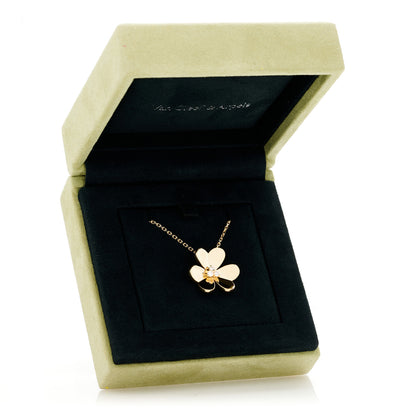 Van Cleef & Arpels 18K Yellow Gold Diamond Large Frivole Pendant Necklace 5 of 5