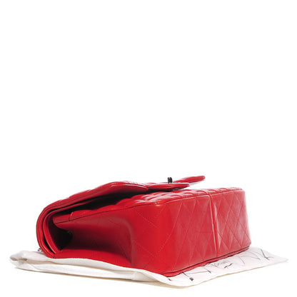 Chanel Lambskin Quilted Jumbo Double Flap Red 4 of 9