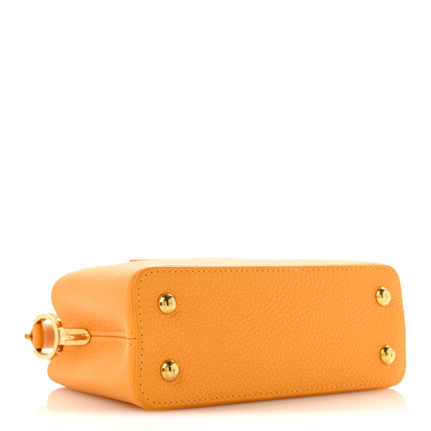 Louis Vuitton Taurillon Mini Capucines Sunbeam Yellow 4 of 11