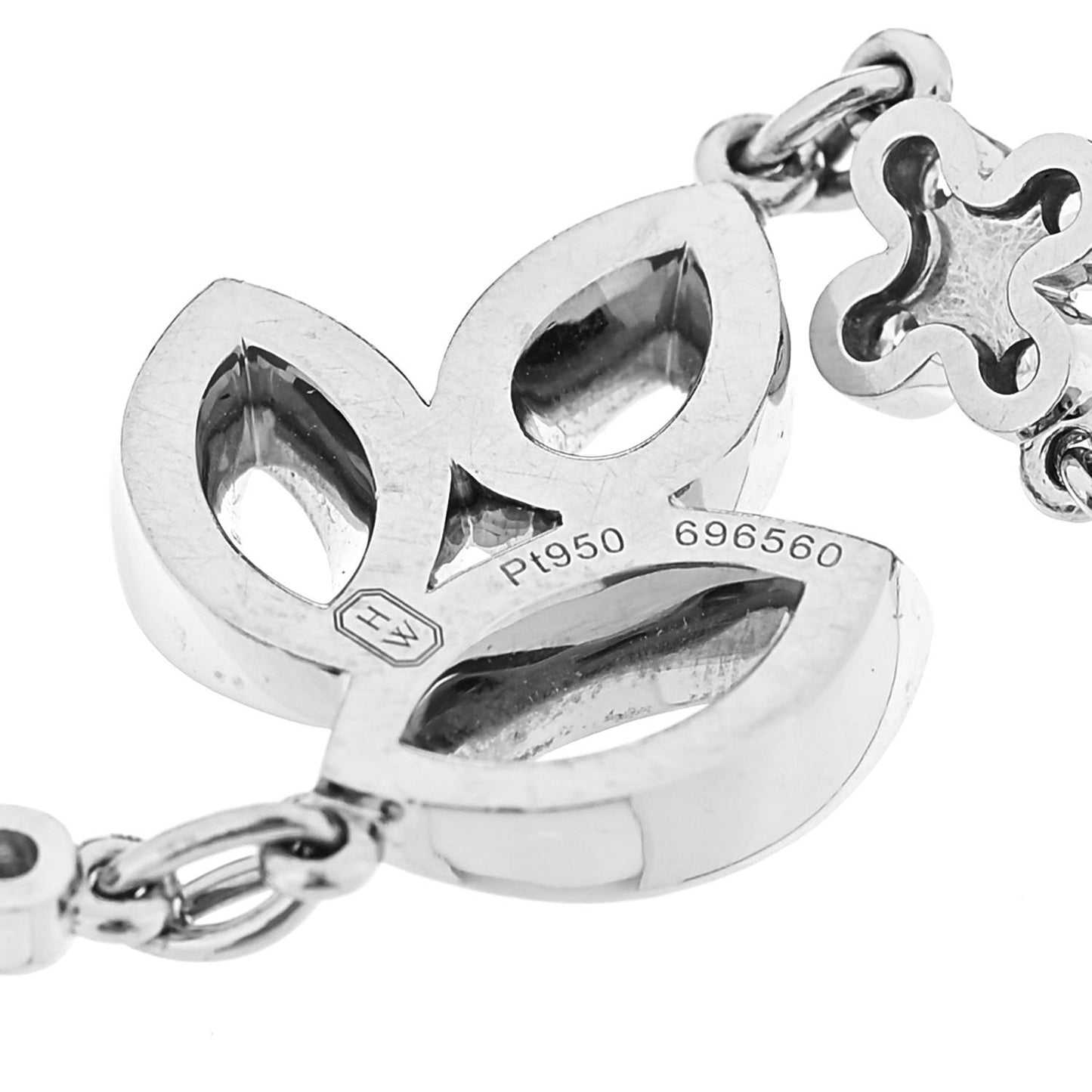 Platinum Diamond Lily Cluster Bracelet