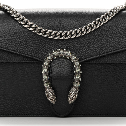 Gucci Pebbled Calfskin Small Dionysus Shoulder Bag Black 8 of 16