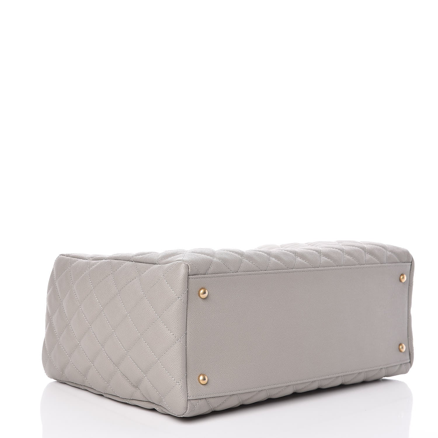 Chanel Caviar Quilted Large Coco Handle Shopping Tote Grey 4 of 11