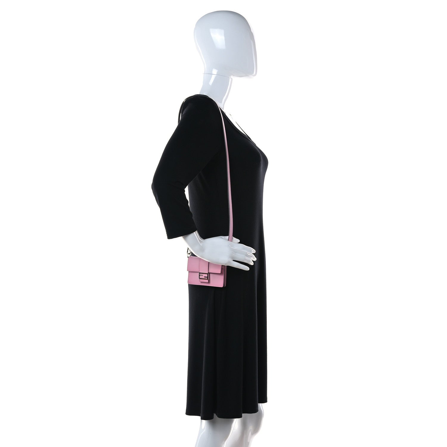 Fendi Vitello King Tamponato Micro Flat Baguette Acquerello 2 of 12
