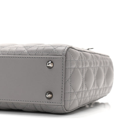 Christian Dior Lambskin Cannage Small My ABCDior Lady Dior Grey 9 of 11