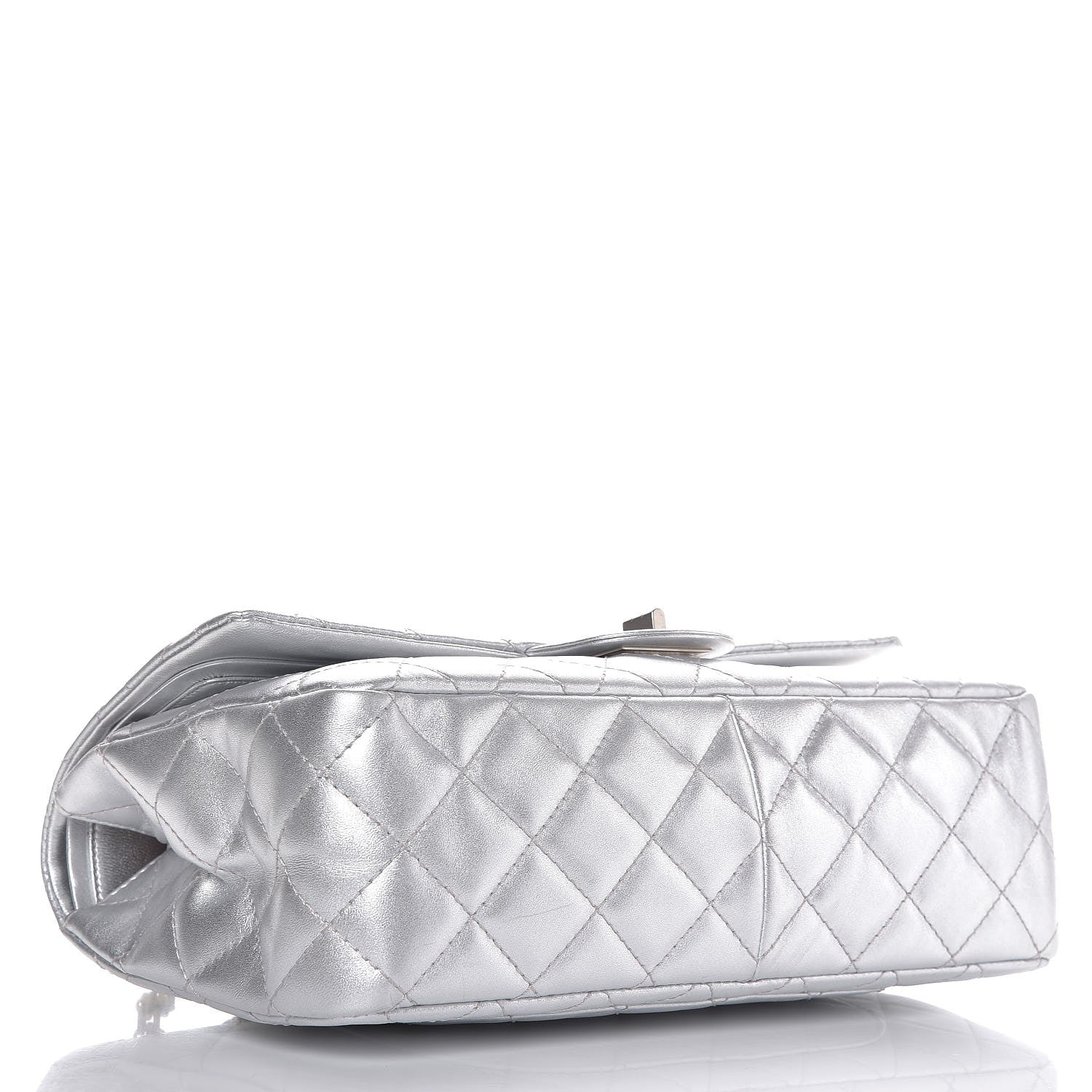 Chanel Metallic Lambskin Quilted 2.55 Reissue 227 Flap Silver 5 of 9