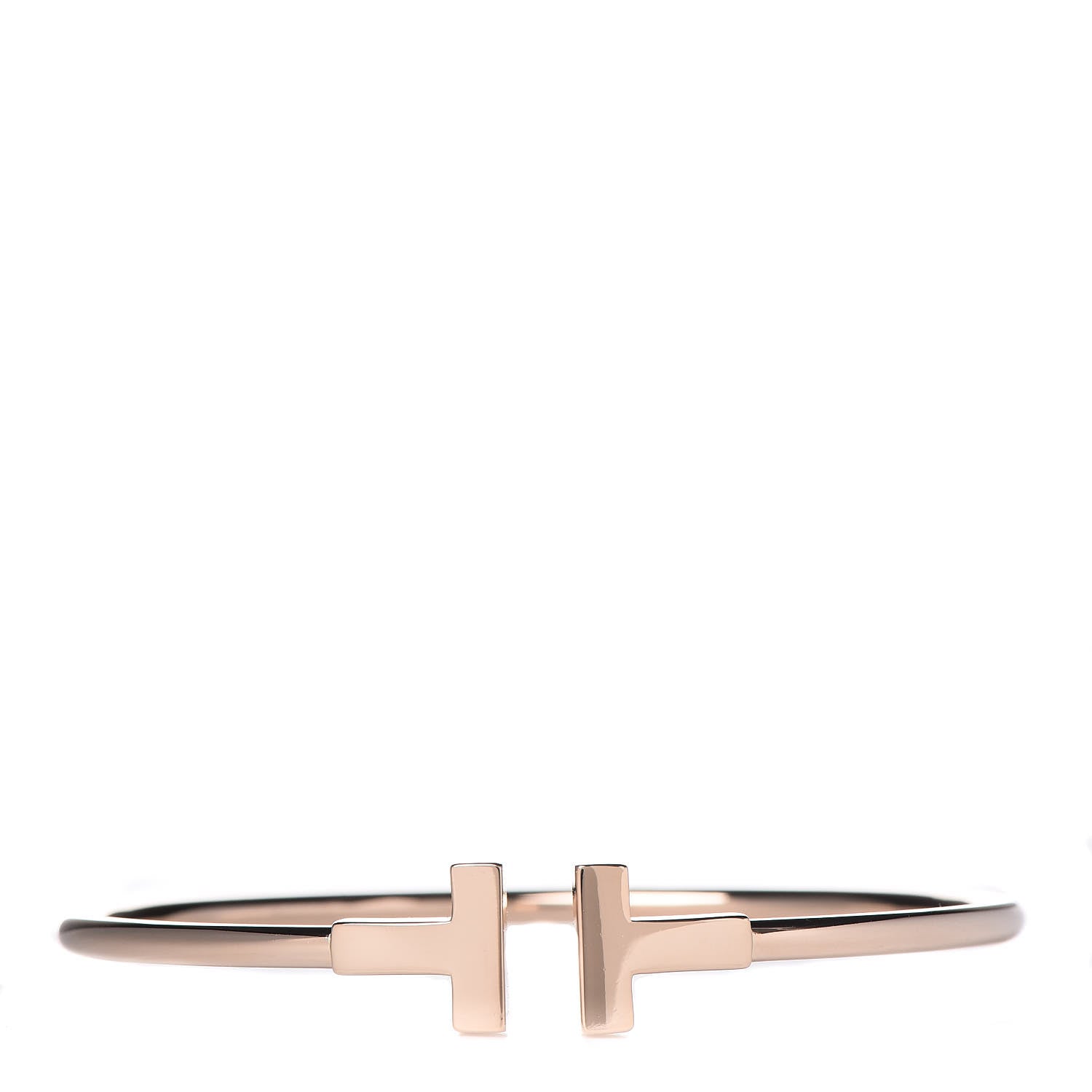 Tiffany 18K Rose Gold T Wire Bracelet 1 of 5