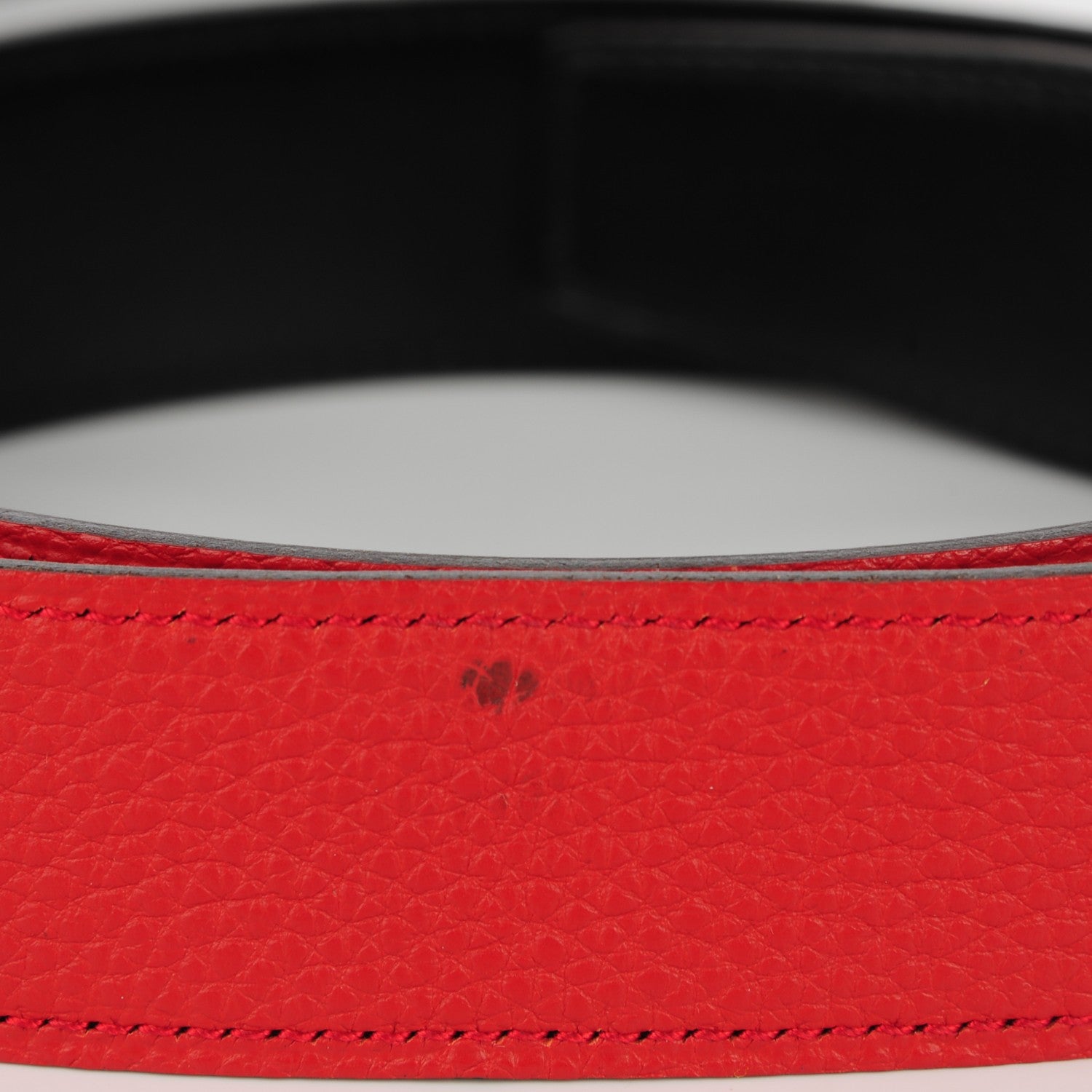 Hermes Box Togo 32mm Belt Strap 95 Black Vermillion 6 of 7