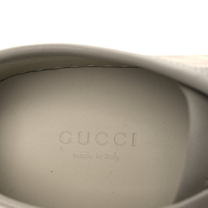 Gucci Washed Cotton GG Monogram Calfskin Womens Low Top Sneakers 35.5 White Mystic White Great White 9 of 11