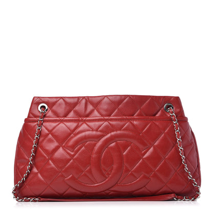 Chanel Caviar Quilted Timeless CC Soft Tote Red 1 of 10