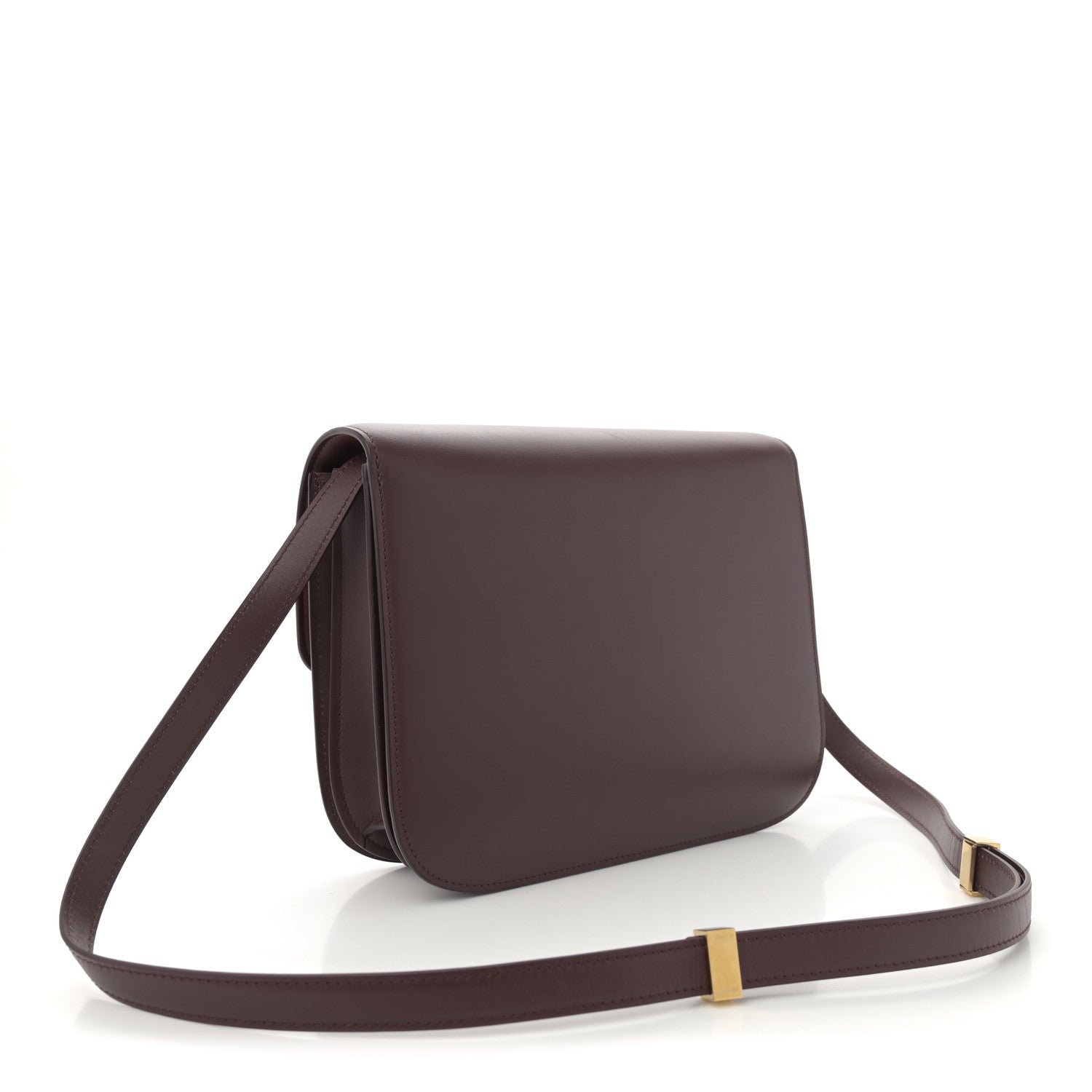 Celine Box Calfskin Medium Classic Box Flap Bag Burgundy 3 of 11