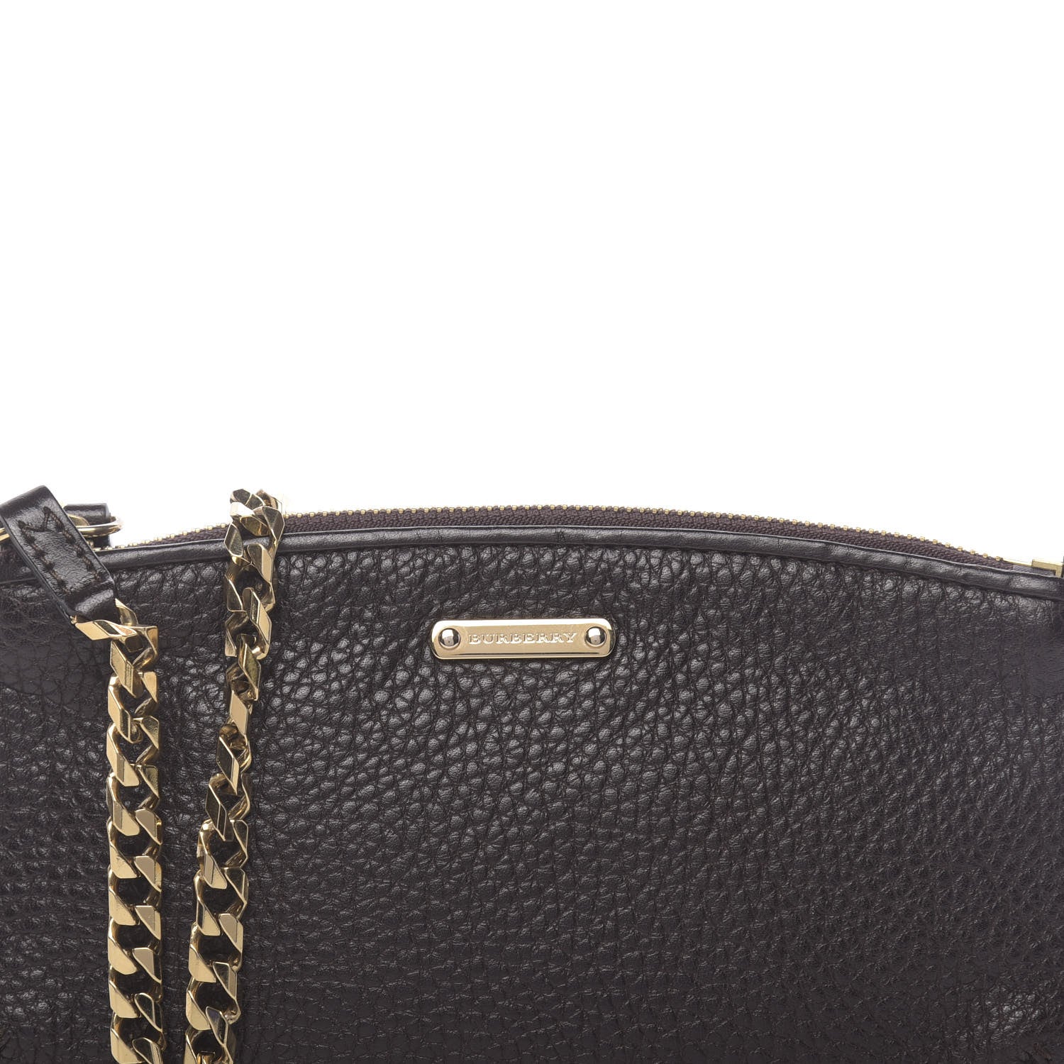 Burberry Grainy Calfskin Chain Pochette Dark Brown 11 of 11
