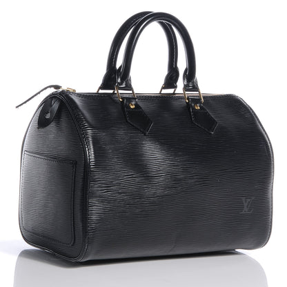 Louis Vuitton Epi Speedy 25 Black 3 of 8