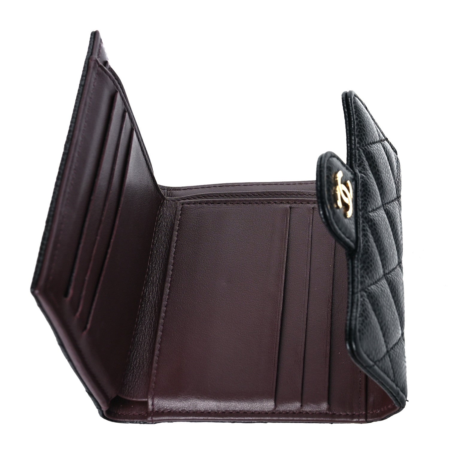 Chanel Caviar Quilted Compact Flap Wallet Black 5 of 11