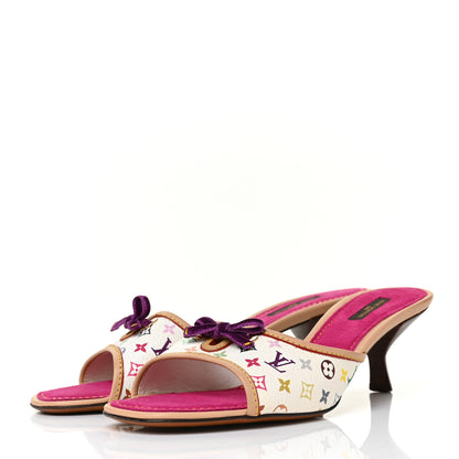 Louis Vuitton Monogram Multicolor Sandal Mule 39 White 3 of 9