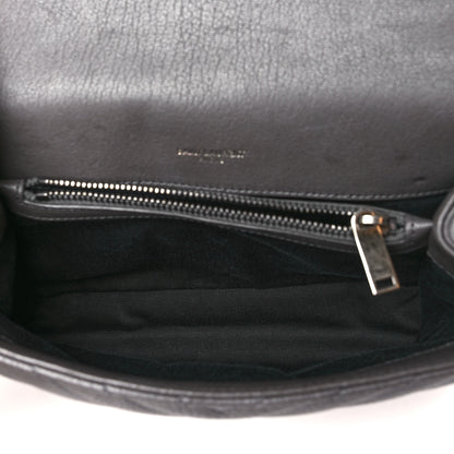 Saint Laurent Sheepskin Matelasse Chevron Monogram Medium College Bag Asphalt 5 of 10