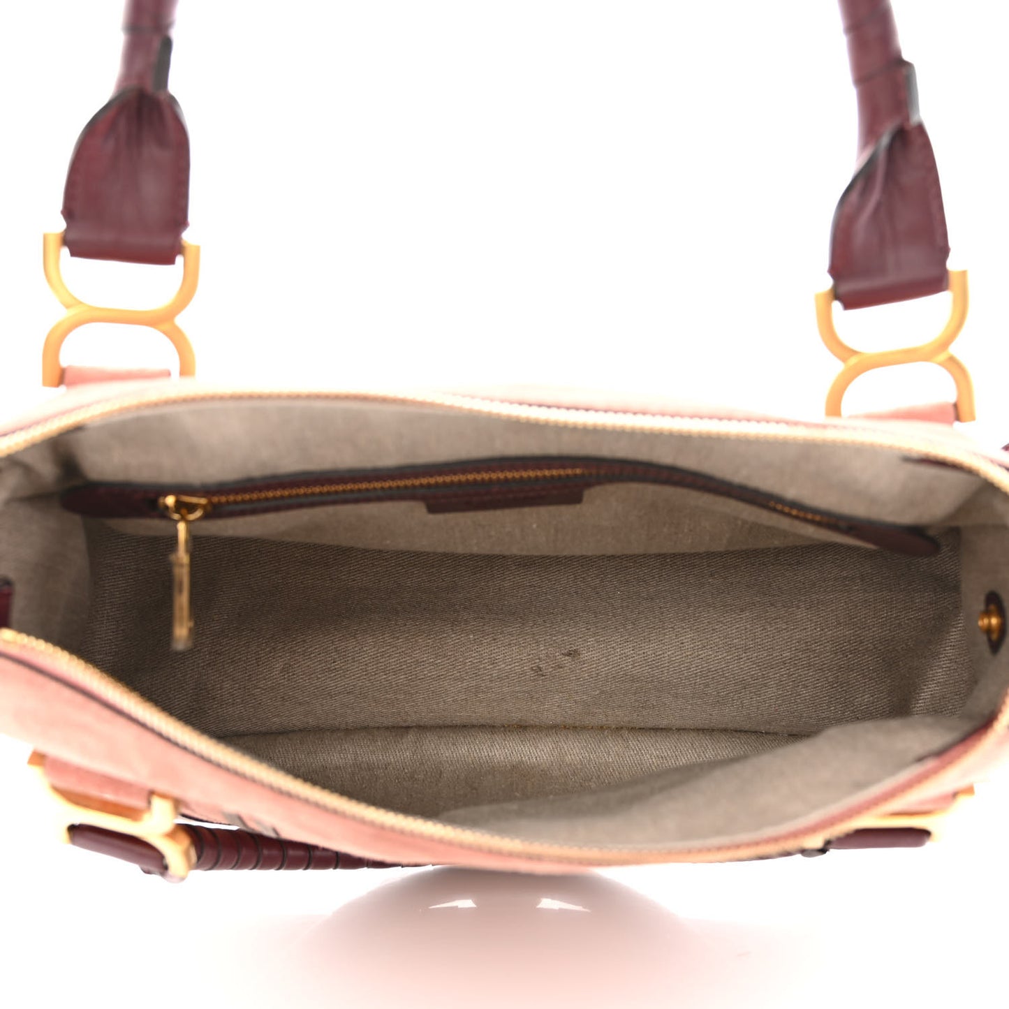 Suede Calfskin Braided Medium Marcie Double Carry Canyon Rose